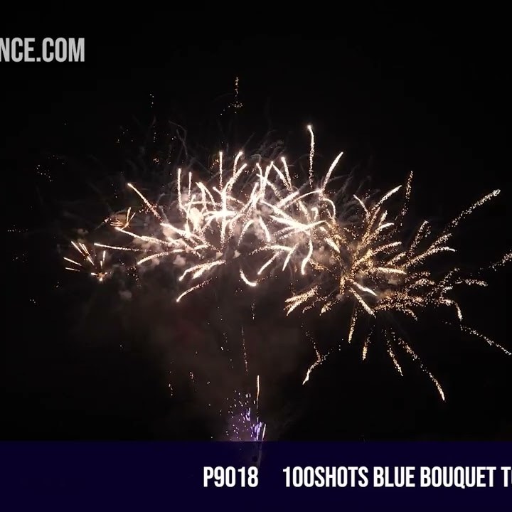 View image 100Shots Blue bouquet to silver palm tree