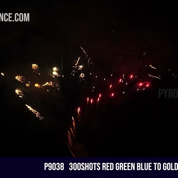 300Shots Red Green Blue to Golden Spinning