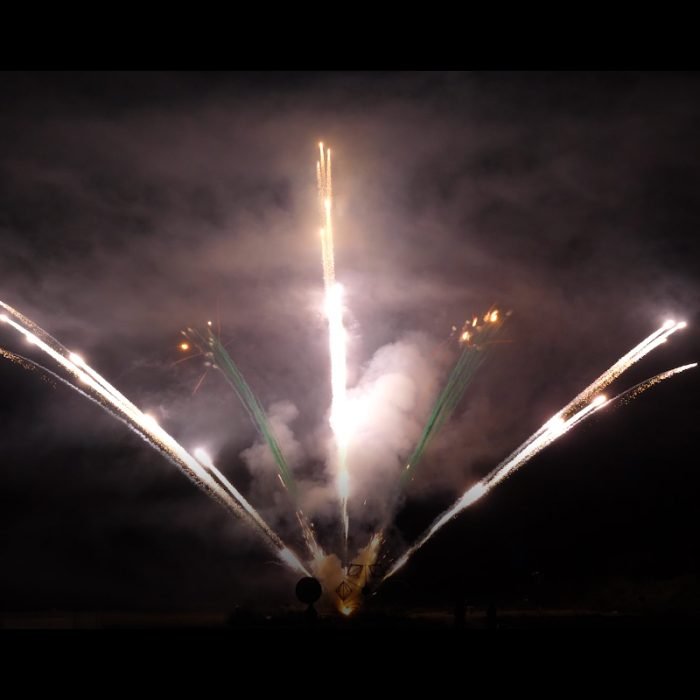 100Shots Green Smoke to Orange Smoke, Silver Tiger Tail